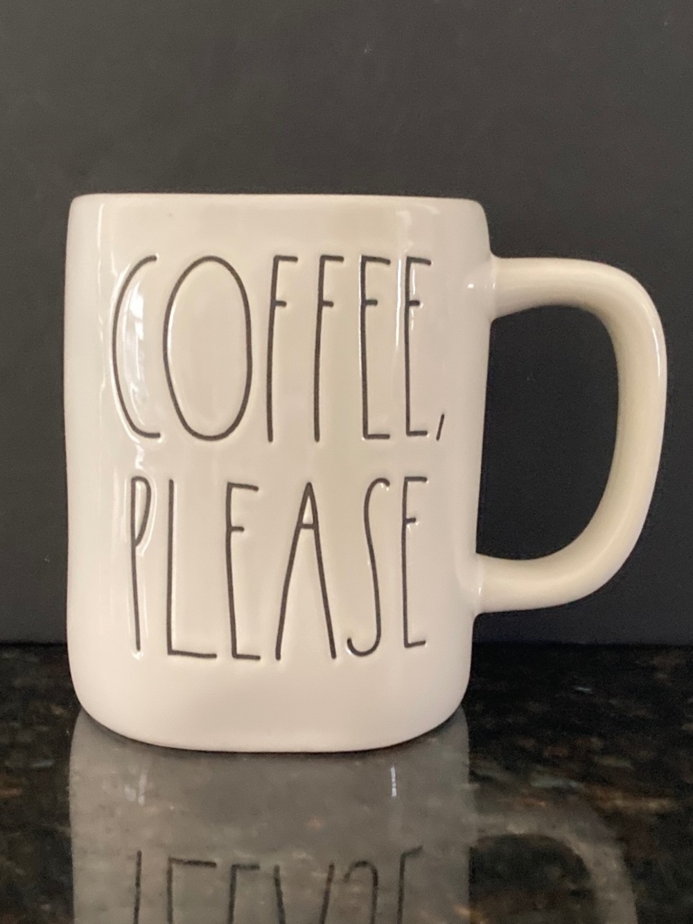 Rae Dunn "Coffee, Please" Coffee Mug/Plain Back/NEW/NEVER USED!